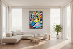 Banksy Graffiti Alice and Wonderland Canvas Wall Art