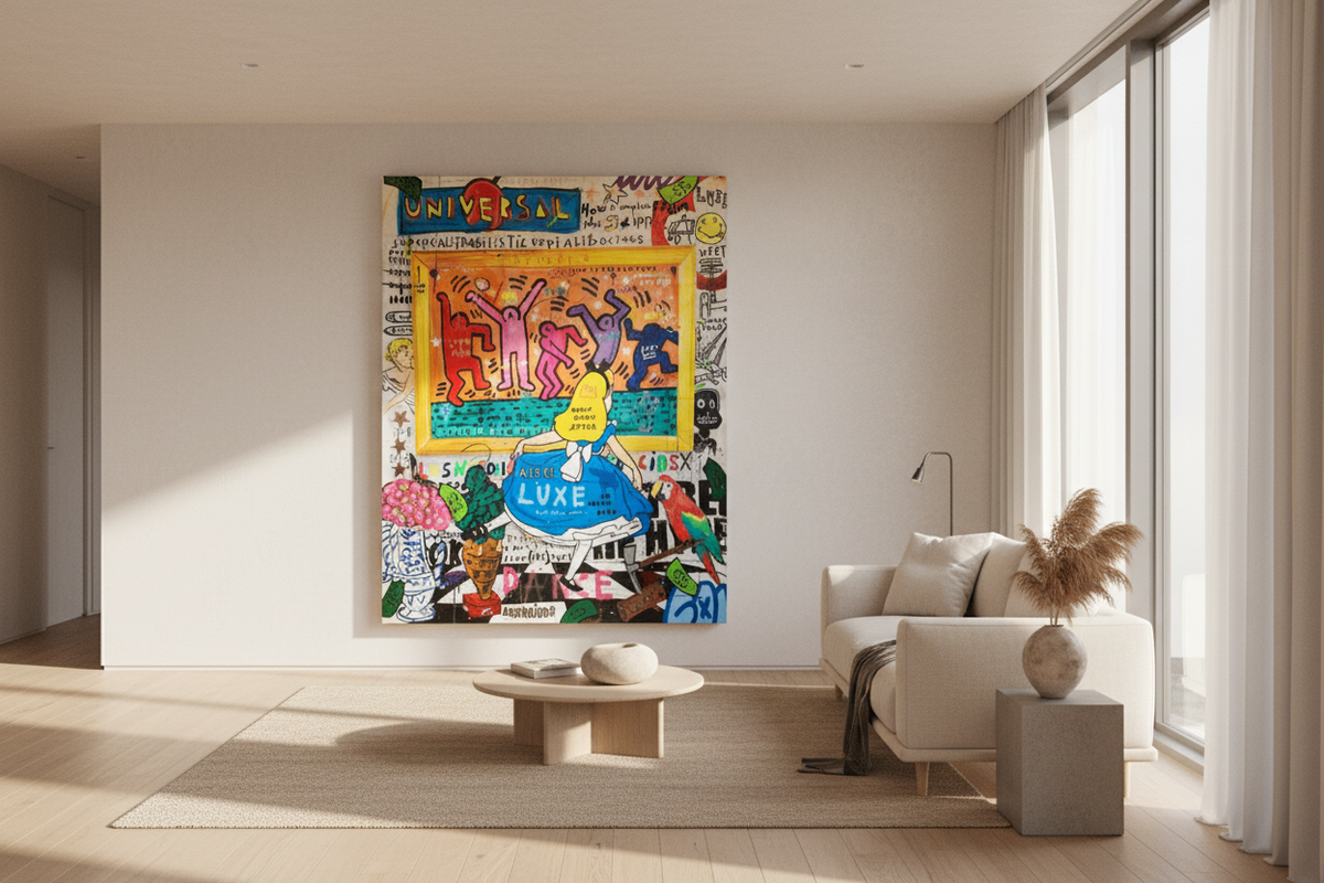 Banksy Graffiti Alice and Wonderland Painting It Canvas Wall Art