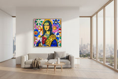 Banksy Graffiti Mona Lisa Canvas Wall Art