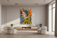 Banksy The Milkmaid Graffiti Canvas Wall Art
