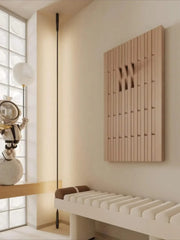 Beech Wood Piano Wall Hanging Coats Organiser