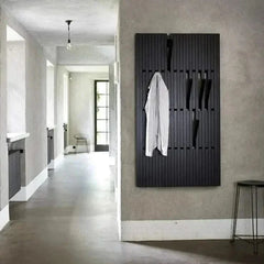 Black Oak Wood Piano Wall Hanging Coats Organiser