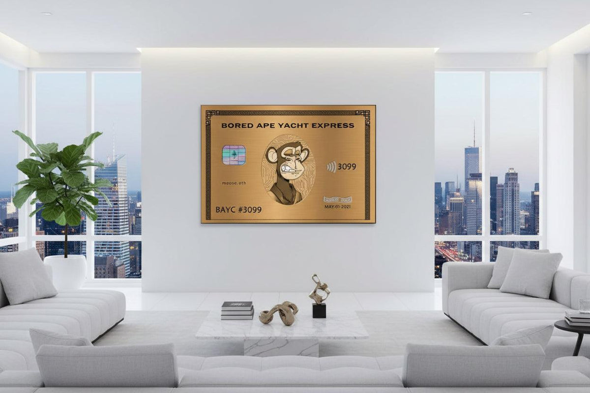 Bored Ape American Express Yacht Club Gold Wall Art Poster