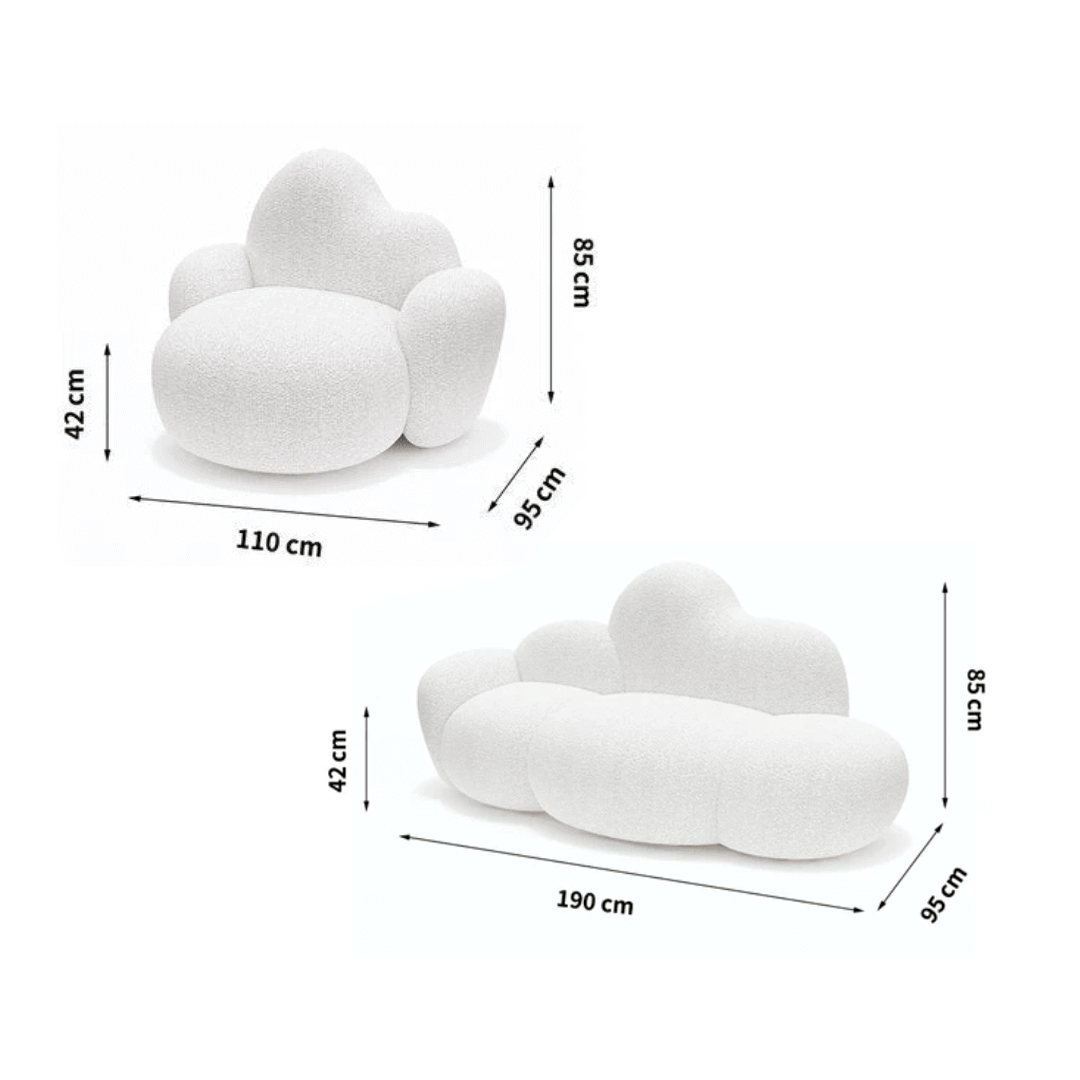 Cloud Sofa Set – Multi-Size, Deep Cushioning, Premium Fabric, Modern Lounge