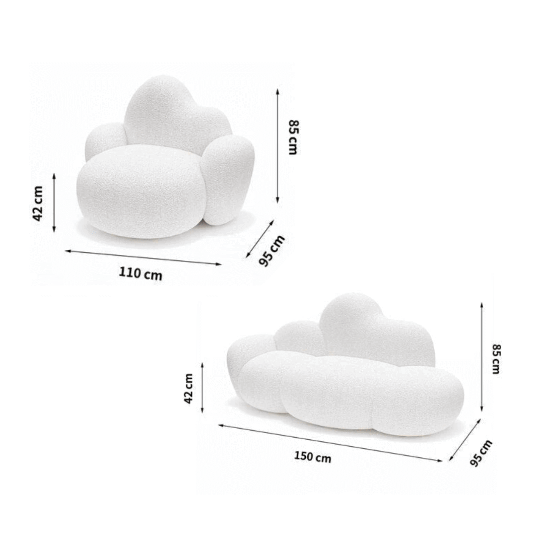 Cloud Sofa Set – Multi-Size, Deep Cushioning, Premium Fabric, Modern Lounge
