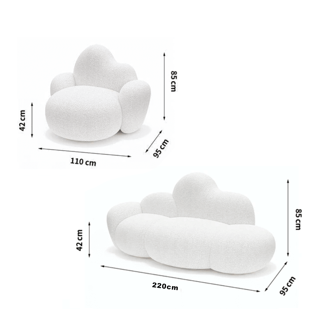 Cloud Sofa Set – Multi-Size, Deep Cushioning, Premium Fabric, Modern Lounge