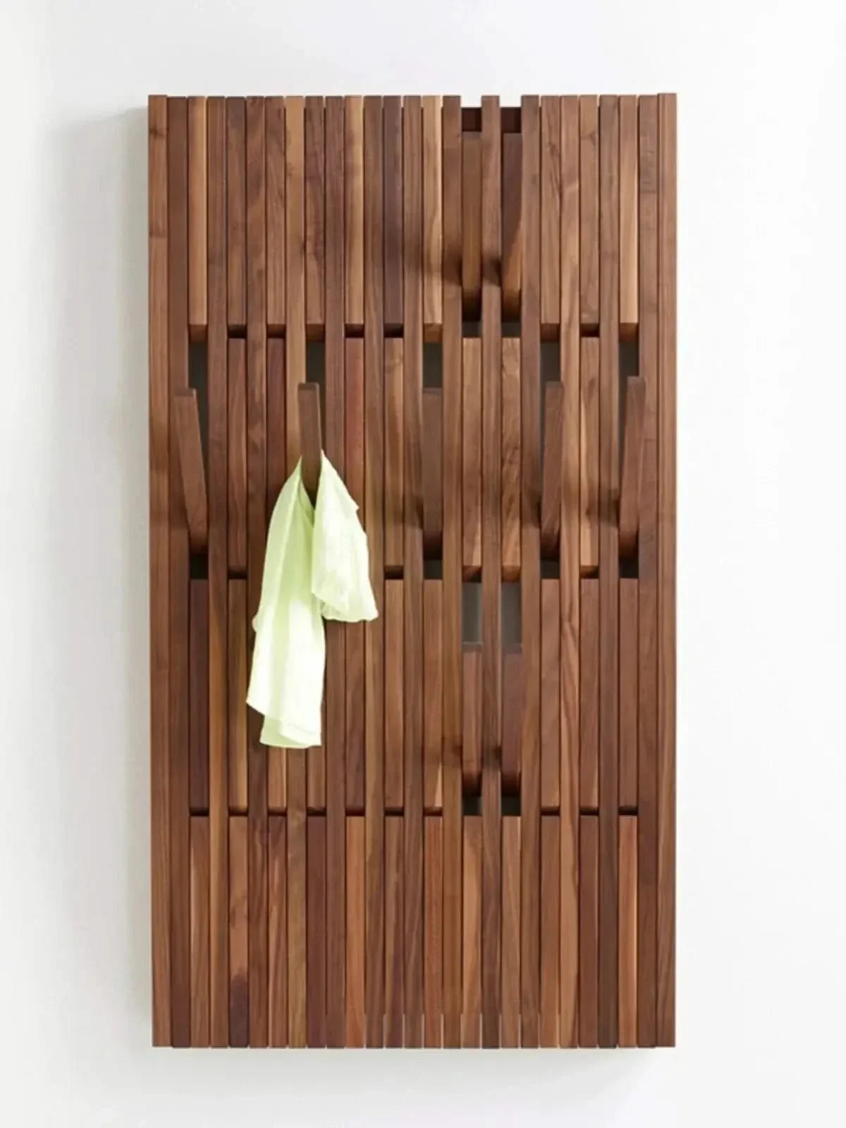 Dark Wallnut Wood Piano Wall Hanging Coats Organiser