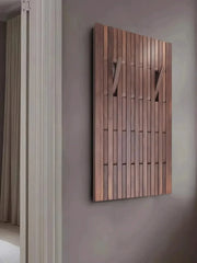 Dark Wallnut Wood Piano Wall Hanging Coats Organiser