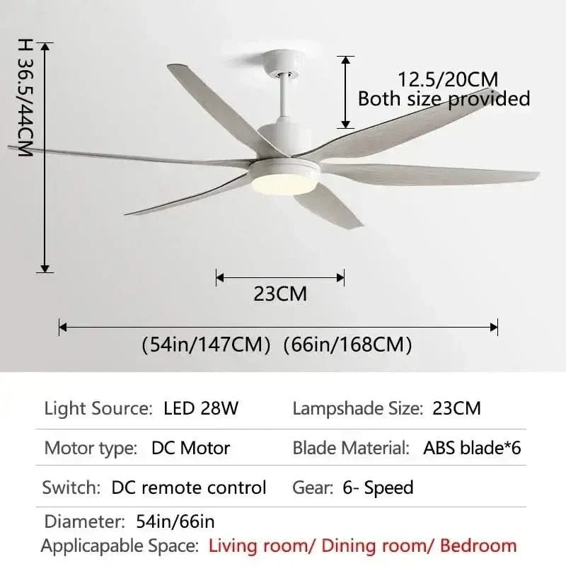 Designer Six Leaves Strong Wind Ceiling Fan