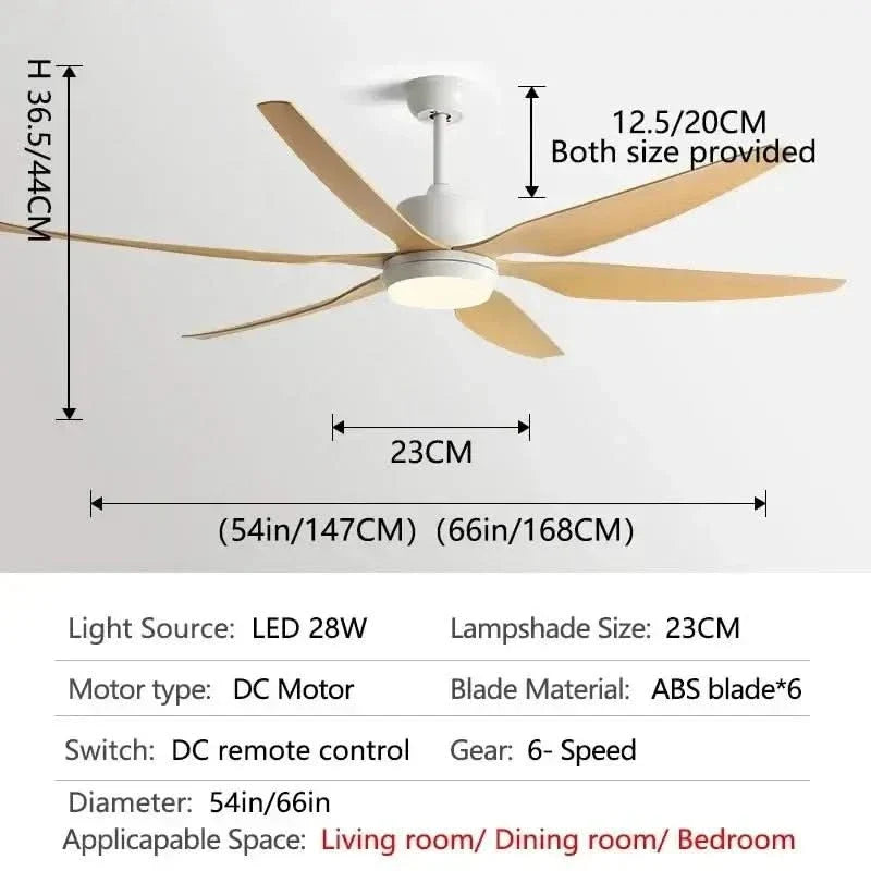 Designer Six Leaves Strong Wind Ceiling Fan