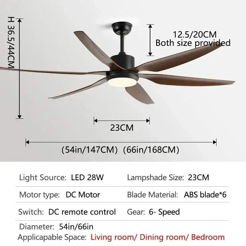 Designer Six Leaves Strong Wind Ceiling Fan