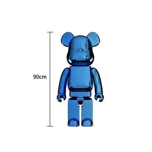 Electroplated Multicolour Bearbrick Statue Large Luxury Decorative Ornament