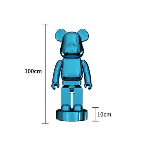 Electroplated Multicolour Bearbrick Statue Large Luxury Decorative Ornament