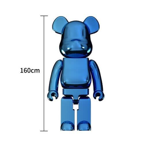 Electroplated Multicolour Bearbrick Statue Large Luxury Decorative Ornament