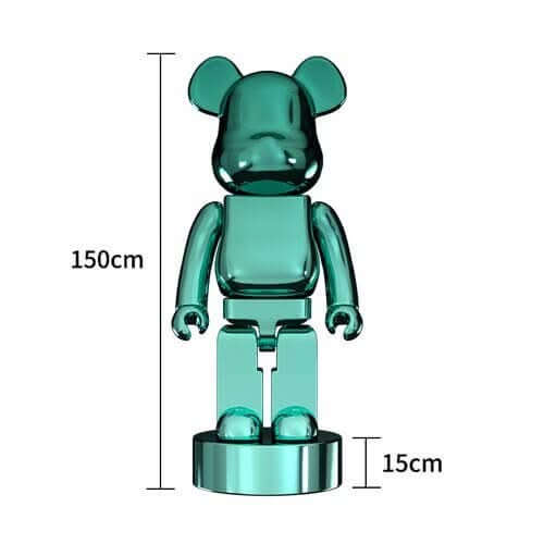 Electroplated Multicolour Bearbrick Statue Large Luxury Decorative Ornament