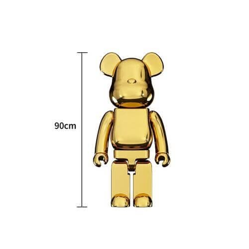 Electroplated Multicolour Bearbrick Statue Large Luxury Decorative Ornament
