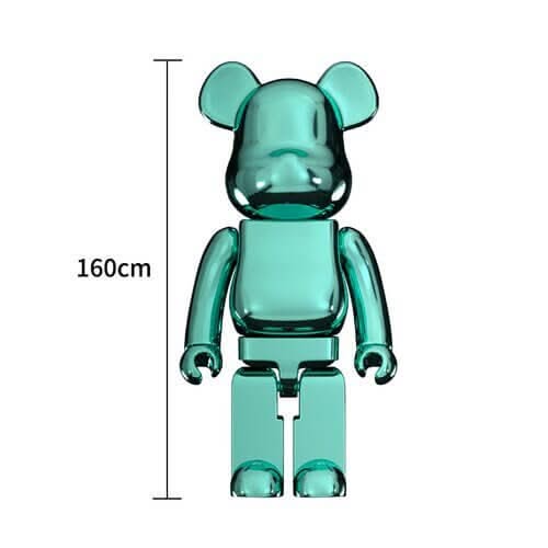 Electroplated Multicolour Bearbrick Statue Large Luxury Decorative Ornament