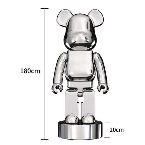 Electroplated Multicolour Bearbrick Statue Large Luxury Decorative Ornament