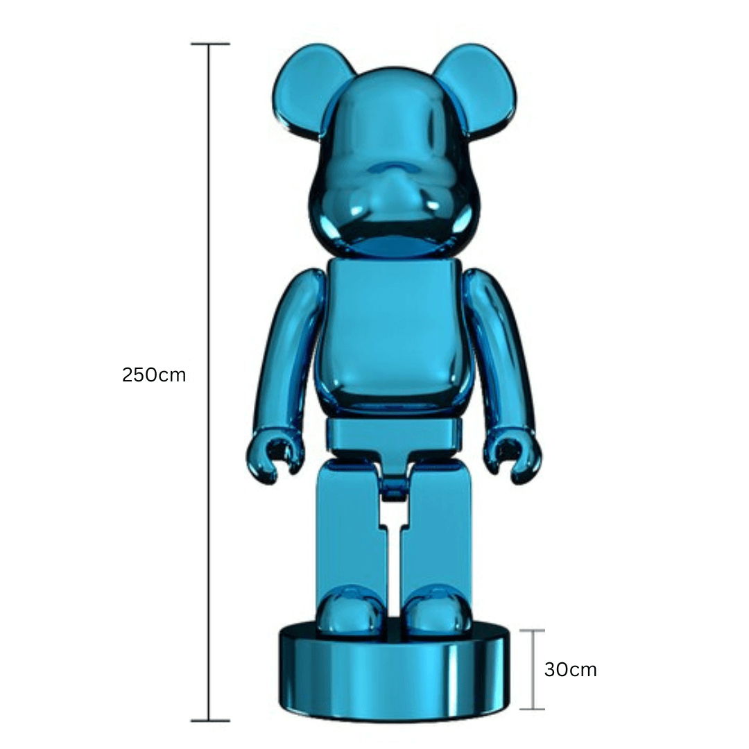 Electroplated Multicolour Bearbrick Statue Large Luxury Decorative Ornament