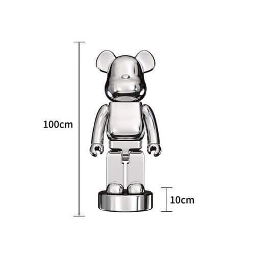 Electroplated Multicolour Bearbrick Statue Large Luxury Decorative Ornament