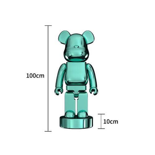Electroplated Multicolour Bearbrick Statue Large Luxury Decorative Ornament