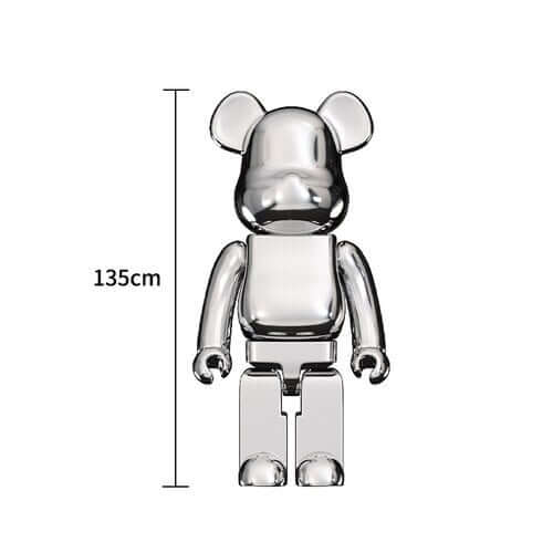 Electroplated Multicolour Bearbrick Statue Large Luxury Decorative Ornament