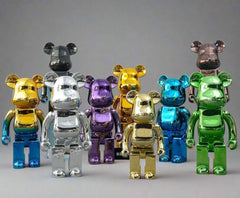 Electroplated Multicolour Bearbrick Statue Large Luxury Decorative Ornament