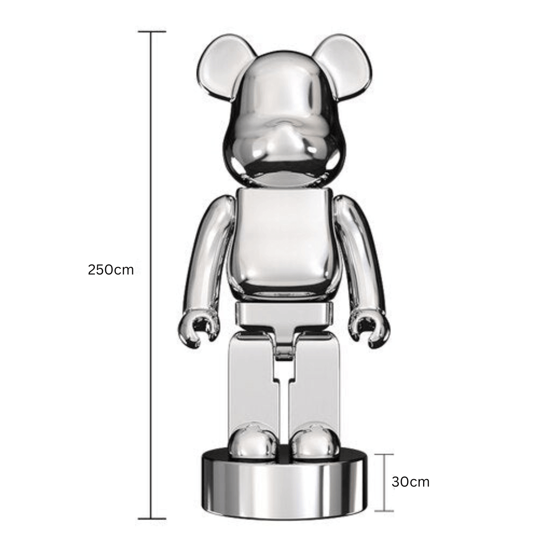 Electroplated Multicolour Bearbrick Statue Large Luxury Decorative Ornament