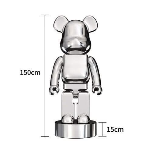 Electroplated Multicolour Bearbrick Statue Large Luxury Decorative Ornament