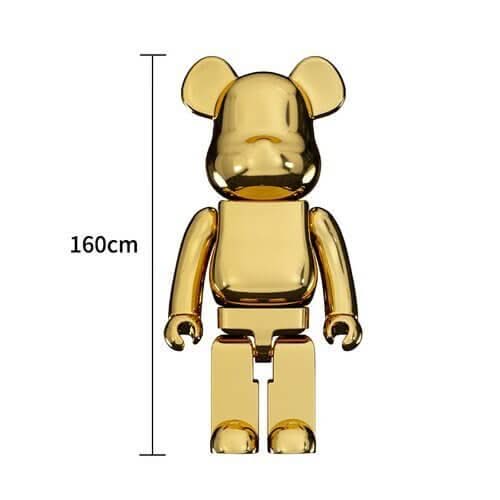 Electroplated Multicolour Bearbrick Statue Large Luxury Decorative Ornament