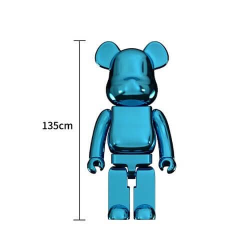 Electroplated Multicolour Bearbrick Statue Large Luxury Decorative Ornament