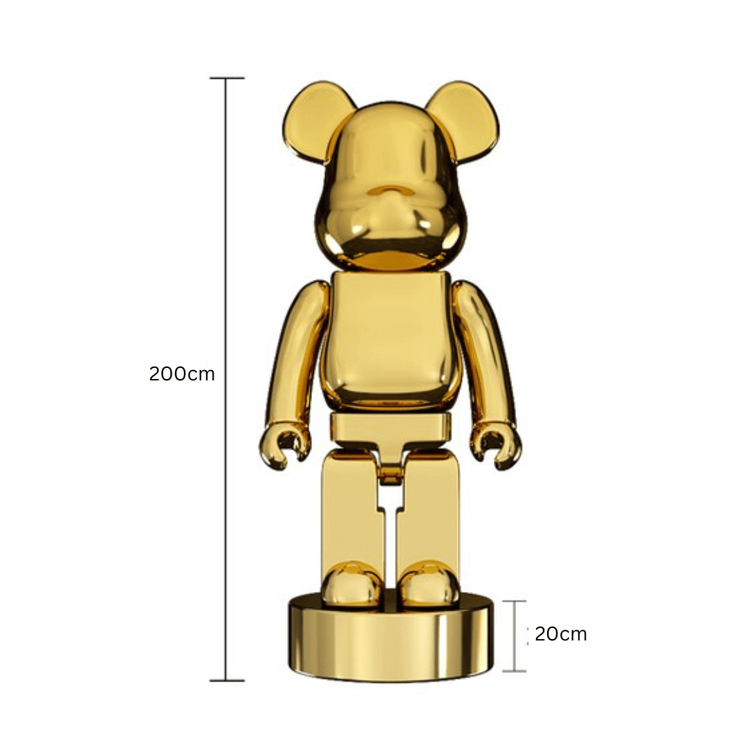 Electroplated Multicolour Bearbrick Statue Large Luxury Decorative Ornament