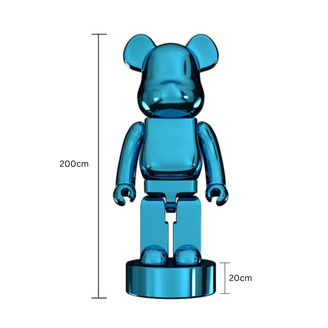 Electroplated Multicolour Bearbrick Statue Large Luxury Decorative Ornament