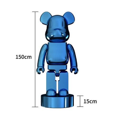 Electroplated Multicolour Bearbrick Statue Large Luxury Decorative Ornament
