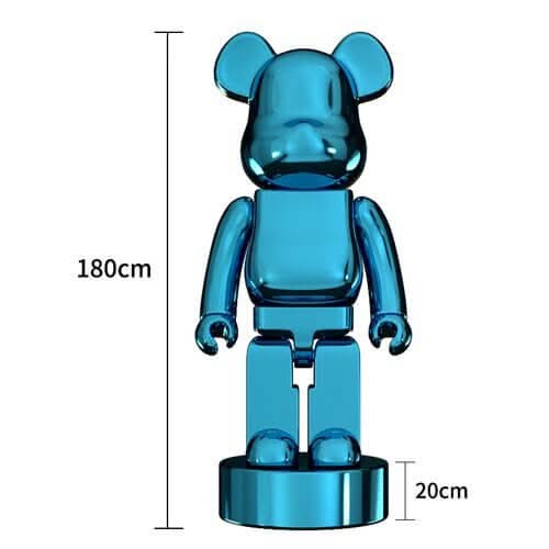 Electroplated Multicolour Bearbrick Statue Large Luxury Decorative Ornament