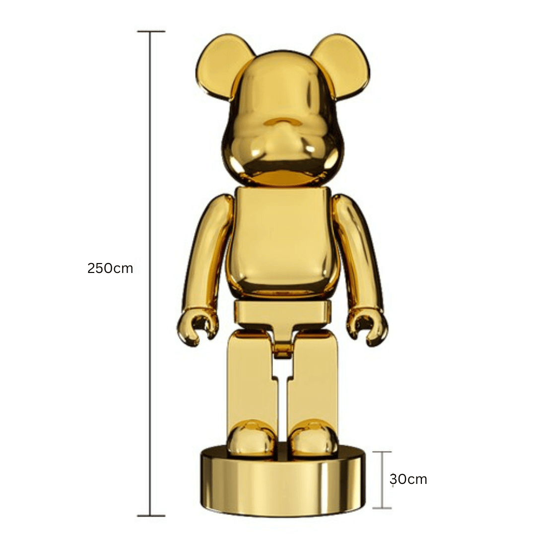 Electroplated Multicolour Bearbrick Statue Large Luxury Decorative Ornament