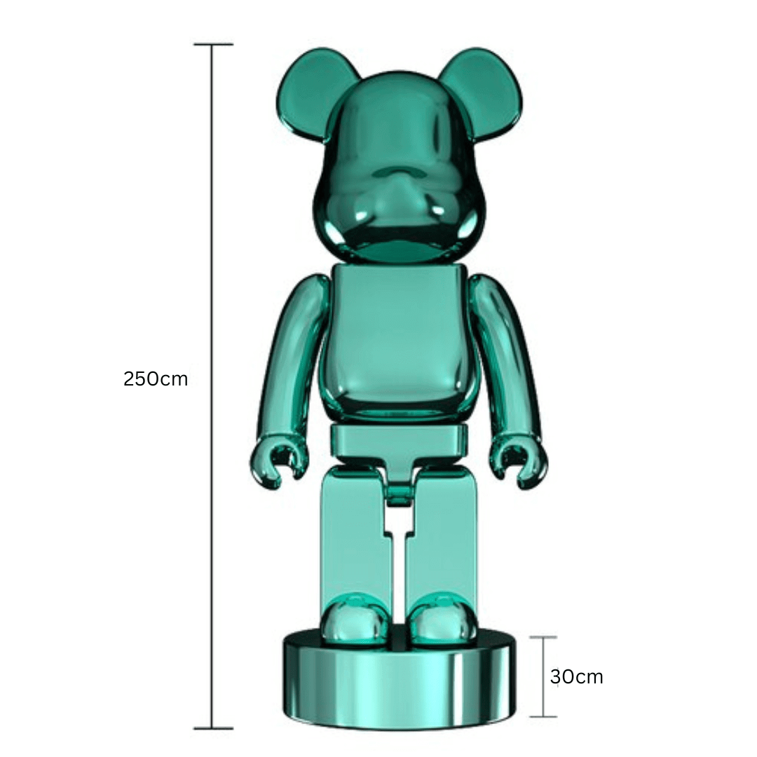 Electroplated Multicolour Bearbrick Statue Large Luxury Decorative Ornament