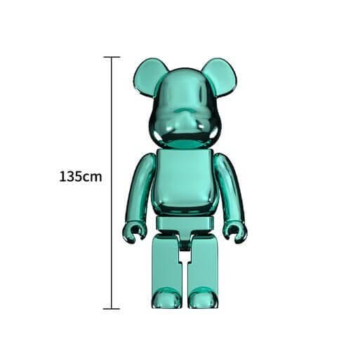 Electroplated Multicolour Bearbrick Statue Large Luxury Decorative Ornament