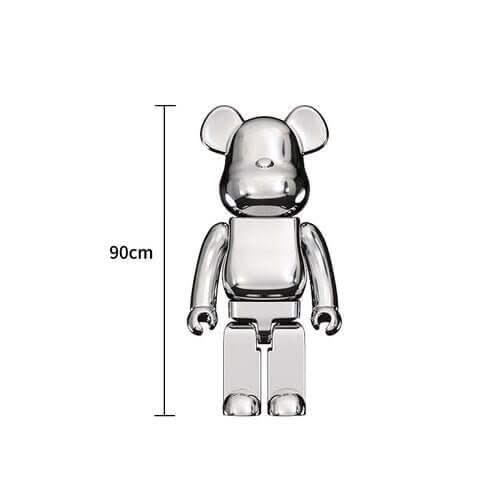 Electroplated Multicolour Bearbrick Statue Large Luxury Decorative Ornament