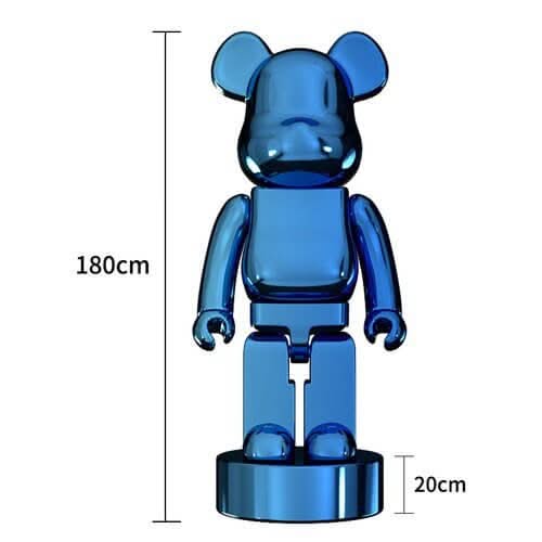 Electroplated Multicolour Bearbrick Statue Large Luxury Decorative Ornament
