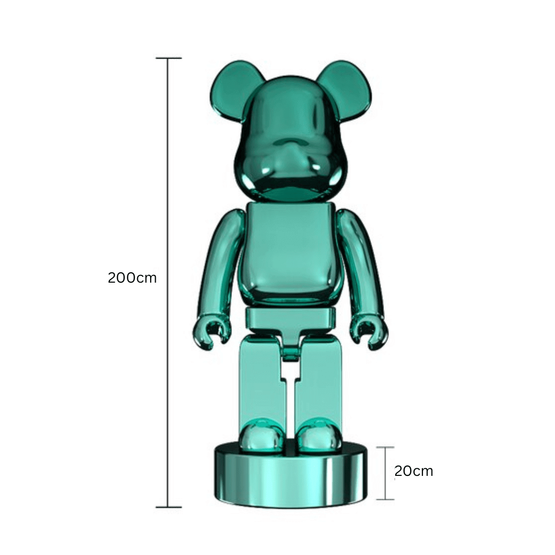 Electroplated Multicolour Bearbrick Statue Large Luxury Decorative Ornament