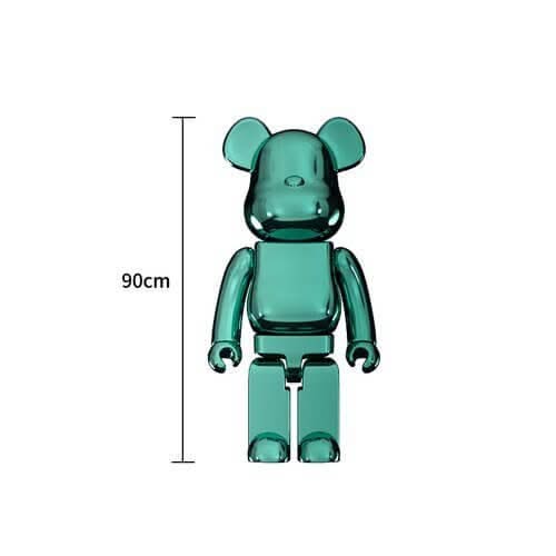 Electroplated Multicolour Bearbrick Statue Large Luxury Decorative Ornament