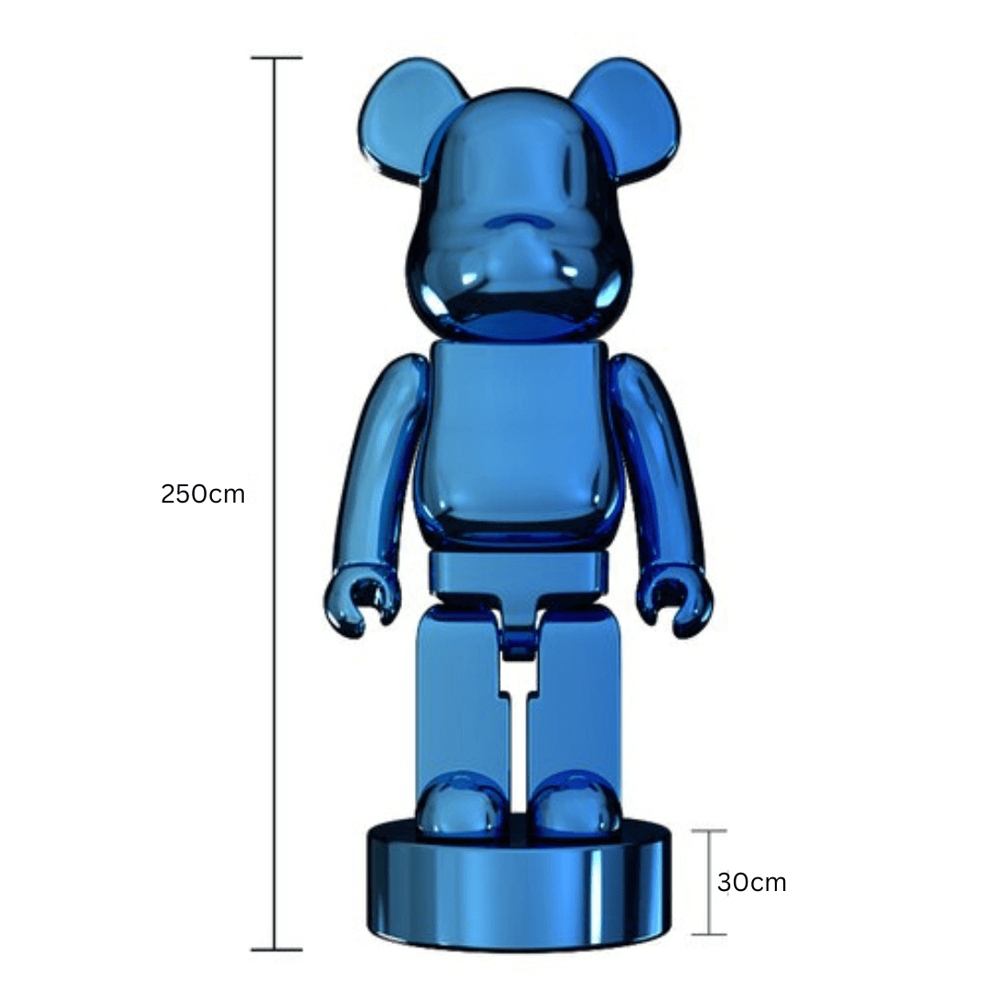 Electroplated Multicolour Bearbrick Statue Large Luxury Decorative Ornament