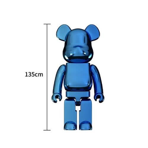 Electroplated Multicolour Bearbrick Statue Large Luxury Decorative Ornament