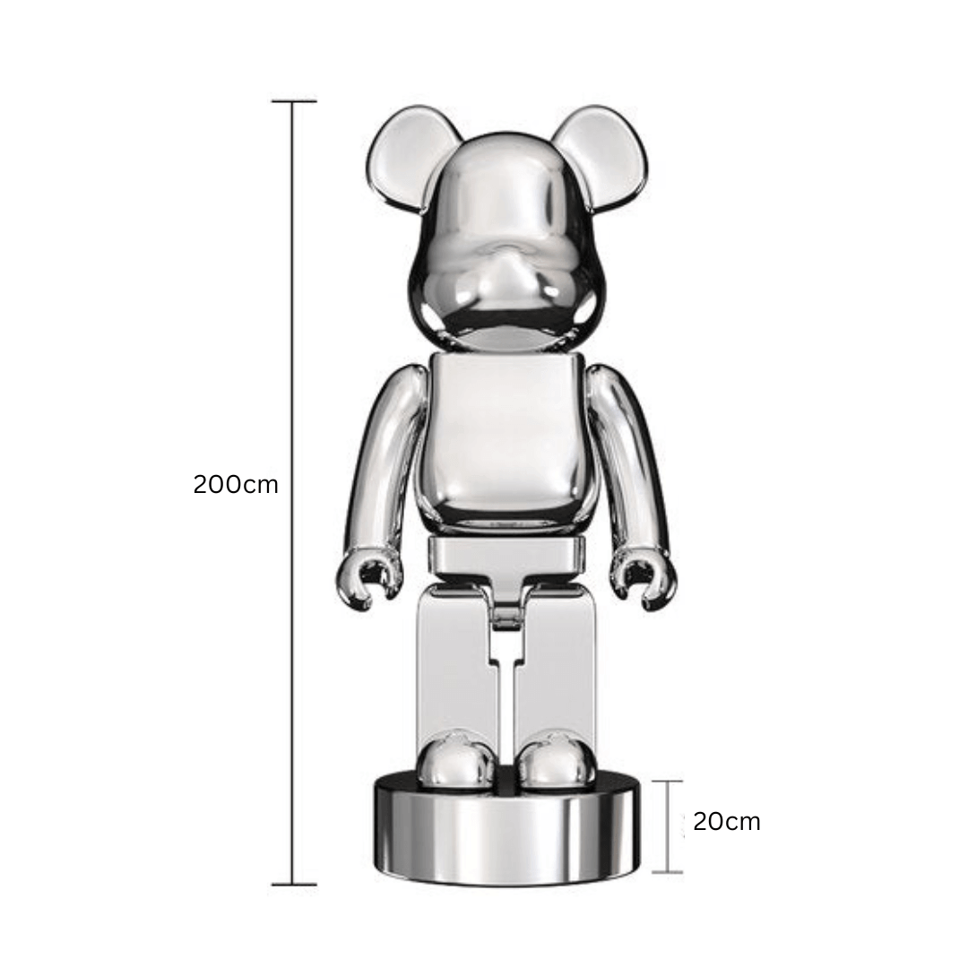 Electroplated Multicolour Bearbrick Statue Large Luxury Decorative Ornament