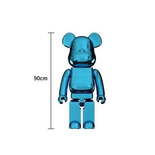 Electroplated Multicolour Bearbrick Statue Large Luxury Decorative Ornament