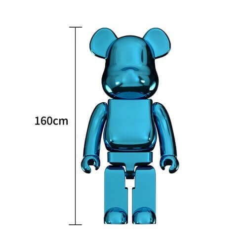 Electroplated Multicolour Bearbrick Statue Large Luxury Decorative Ornament
