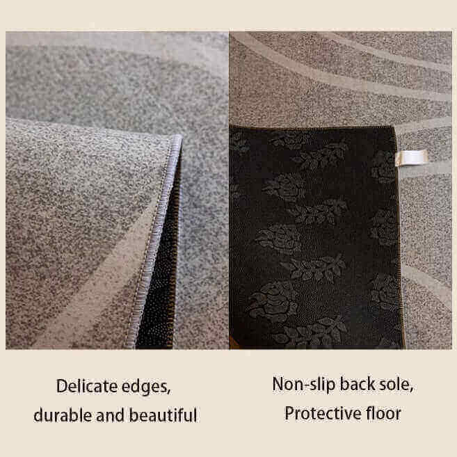 Black & White Merge Net Rug: Modern Sophistication