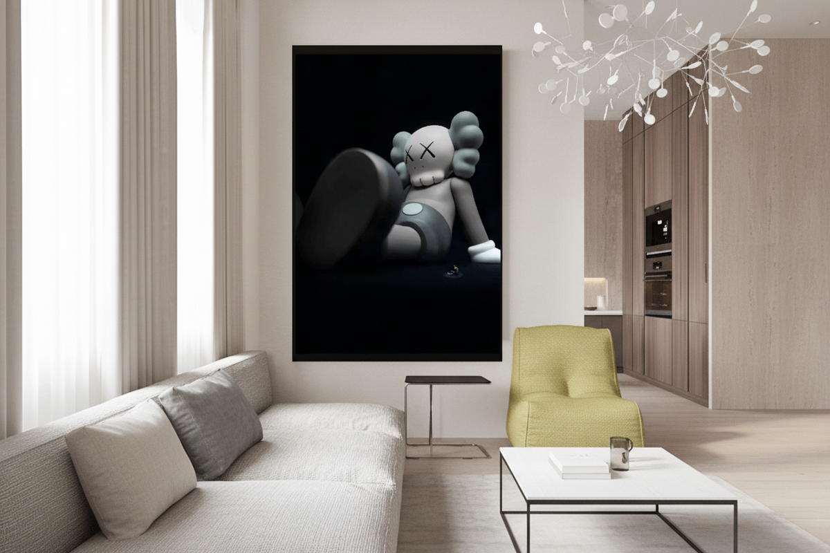 Dark Companion Sitting Canvas Art